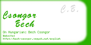 csongor bech business card